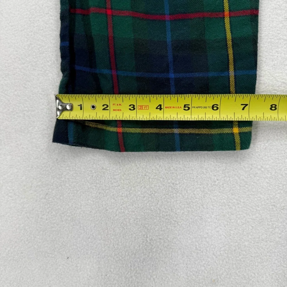 Polo‎ Ralph Lauren Mens Pajama Pants Green Plaid Flannel Cotton Sleepwear Small